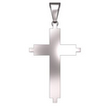 Sterling Silver Cross Pendant, 3/4" X 1.7mm Sterling Silver Cross Pendant, 3/4" X 1.7mm Sterling